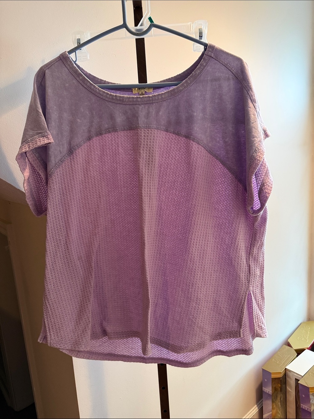 Kori Lavender Two-Tone Short Sleeve Tee